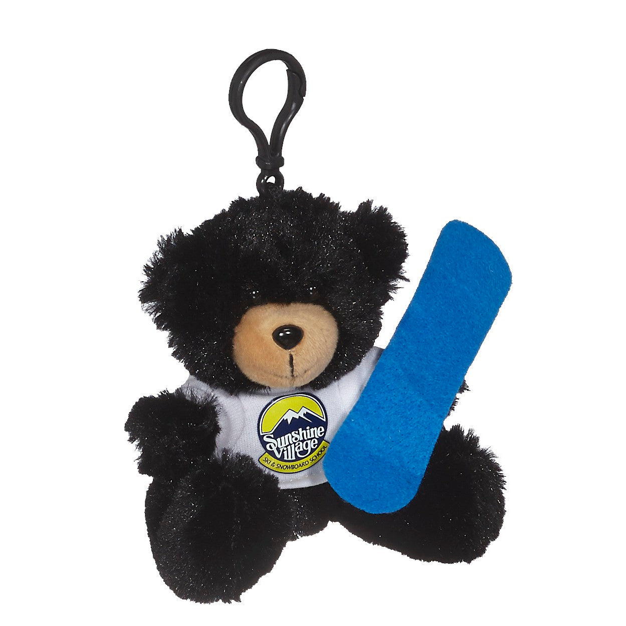Mini Bear w/Snowboard & Backpack Clip