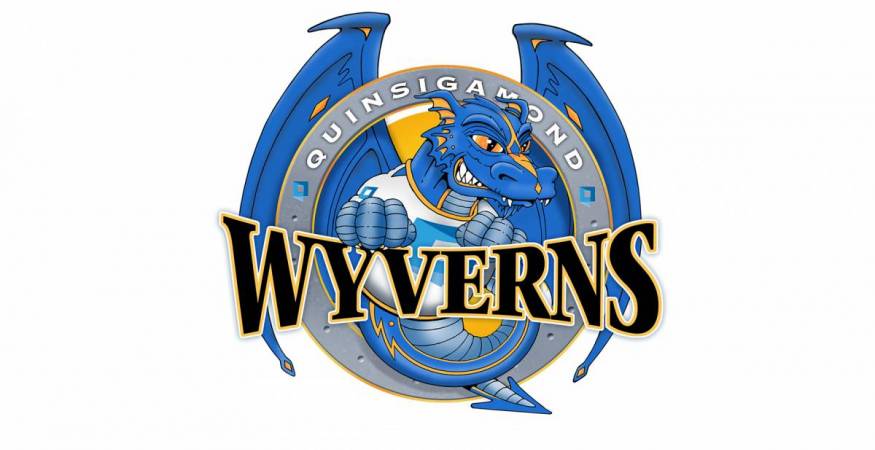 The Wyvern the mascot of Quinsigamond Community College